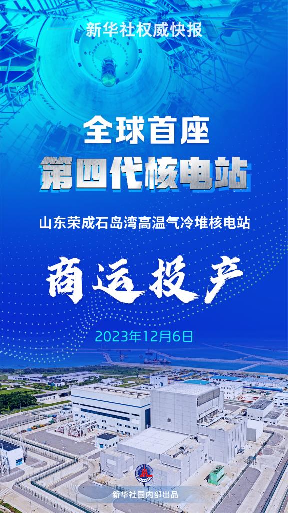 天顺平台：全球首座第四代核电站商运投产